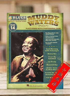 穆迪蓝调音乐 卷十四 旋律乐器通奏 附CD 海伦德原版乐谱书 Muddy Blue mike Play Along Vol 14 Muddy Waters HL00843206