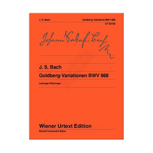 巴赫哥德堡变奏曲 BWV988 钢琴独奏带指法 维也纳净版乐谱书 Johann Sebastian Bach Goldberg Variations for piano UT50159