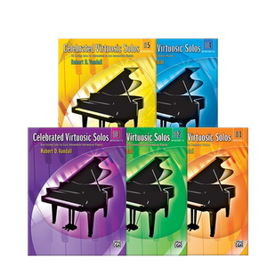 钢琴演奏家的独奏曲 范达尔 全套共一至五册 Alfred原版乐谱书 Celebrated Virtuosic Solos Book 1-5 Robert D Vandall