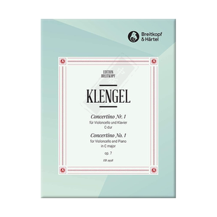 克伦格尔 第一小协奏曲 C大调 Op7 大提琴和钢琴 德国大熊原版乐谱书 Klengel Julius Concertino EB2938