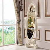 欧式 穿衣镜全身落地镜家用卧室试衣镜时尚 简约化妆镜落地全身镜