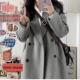 呢子衣潮黑色毛呢外套女法式 高级感小个子秋冬新款 韩版 赫本风大衣