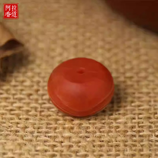 自然南红玛瑙算盘珠扁珠散珠保山料无优化念珠配饰DIY配珠手串