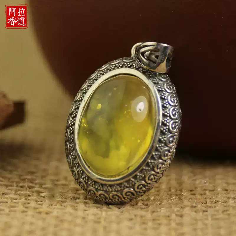 波罗的海鸡油黄自然蜜蜡吊坠配饰品时尚复古DIY挂坠项链毛衣链