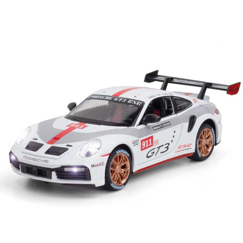 【OK573】（泡沫盒装）1:24保911时捷 GT3 RSR赛道版合金跑车模型