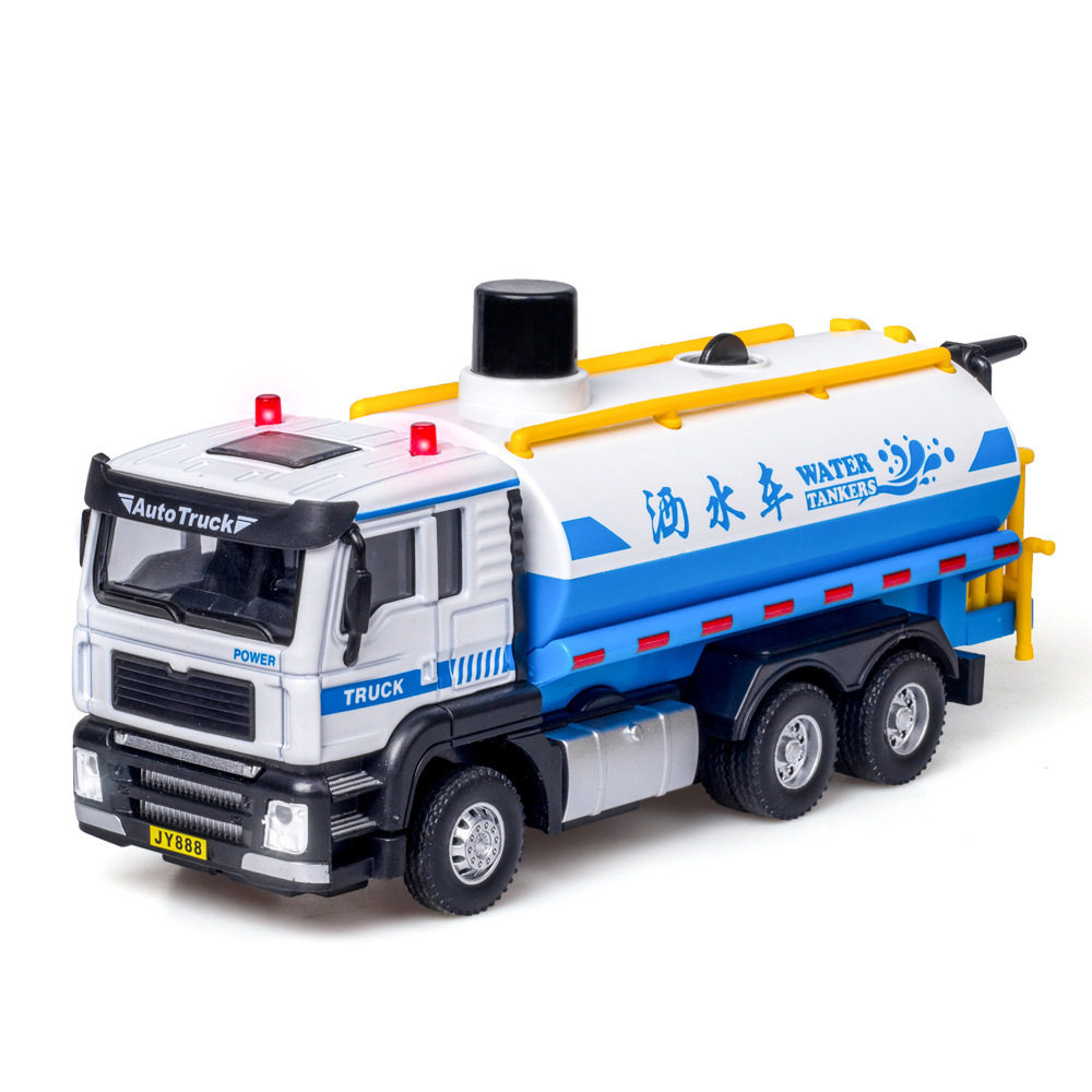 【OK573】(盒装)仿真1比50环卫垃圾车洒水车带声光玩具合金汽车