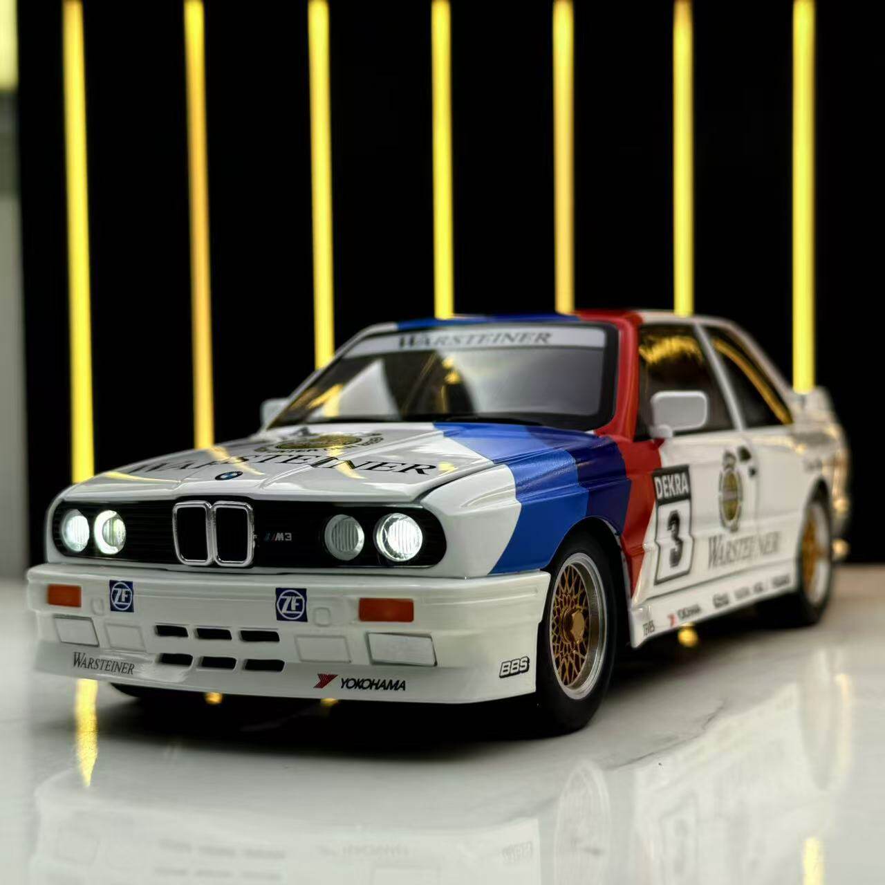 【DZ696】威丽合金车模1:24宝玛M3拉花版声光回力玩具跑车音效模