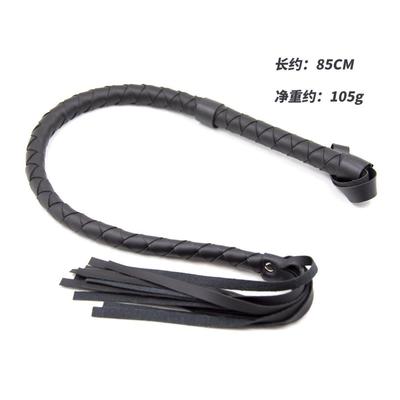 小皮鞭黑色马鞭子牧羊长皮鞭pu黑色cos骑士装备健身散鞭长蛇鞭