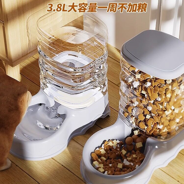 狗盆狗碗双碗自动饮水器泰迪金毛