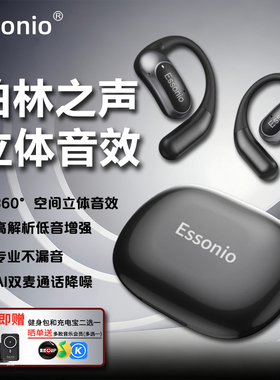 ESSONIO蓝牙耳机无线挂耳式超长续航立体音效运动耳机Hi-Fi音质