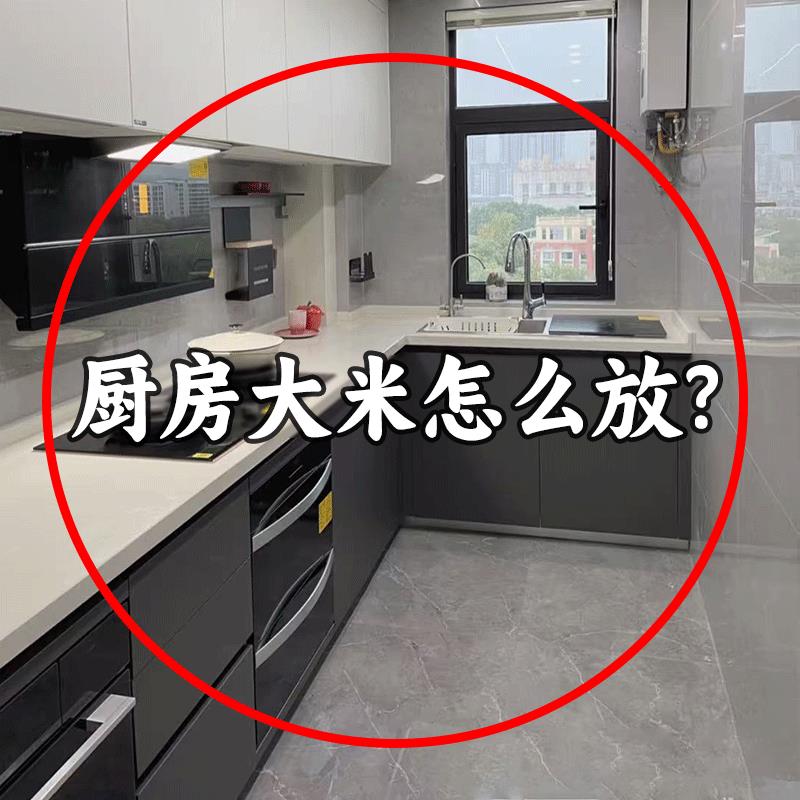 厨房大米怎么放？按键式米桶家用防虫防潮密封食品级米面储脸盆架