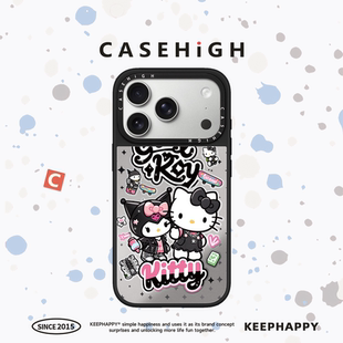 【C家】甜酷黑潮流kitty滑板嘻哈适用苹果17/16promax手机壳iphone17pro镜面MagSafe磁吸15/14韩13pro可爱Air