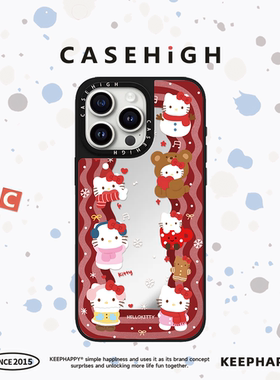 【C家】联名红色波浪kt凯蒂猫适用苹果17/16promax手机壳iphone17pro镜面MagSafe磁吸15/14p韩13pro可爱17Air