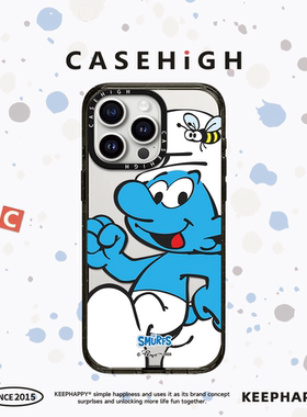 【C家】联名蓝精灵Smurfs亚克力适用苹果17/16promax手机壳iphone17pro镜面MagSafe磁吸15/14p韩13pro可爱Air