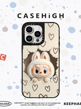 【C家】墙洞白色天使拉布布帽子适用苹果17/16promax手机壳iphone17pro镜面MagSafe磁吸15/14p韩13pro可爱Air