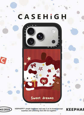 【C家】红色条纹樱桃草莓kitty适用苹果17/16promax手机壳iphone17pro镜面MagSafe磁吸15/14韩13pro可爱17Air