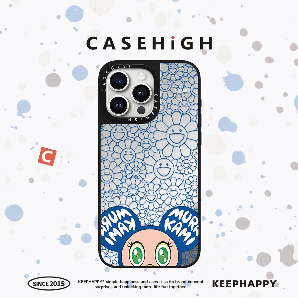 【C家】联名村上隆联名太阳花适用苹果17/16promax手机壳iphone17pro镜面MagSafe磁吸15/14p