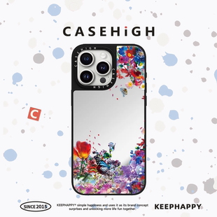 C家 联名漫游流光花园系列繁花蝴蝶适用苹果16promax手机壳iphone15pro镜面MagSafe磁吸14p韩13pro可爱12