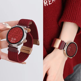 适用华为GT6手表GT5表带GT4尼龙watch4编织GT3磁吸扣Fit4新款秋冬