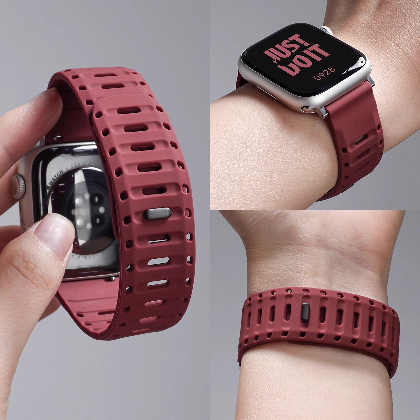 适用华为watchfit4硅胶磁吸表带