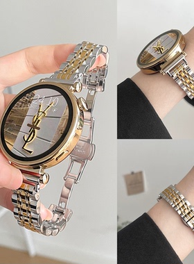 适用华为gt5表带不锈钢gt4金属gt3细款watch4pro女fit3荣耀magic2