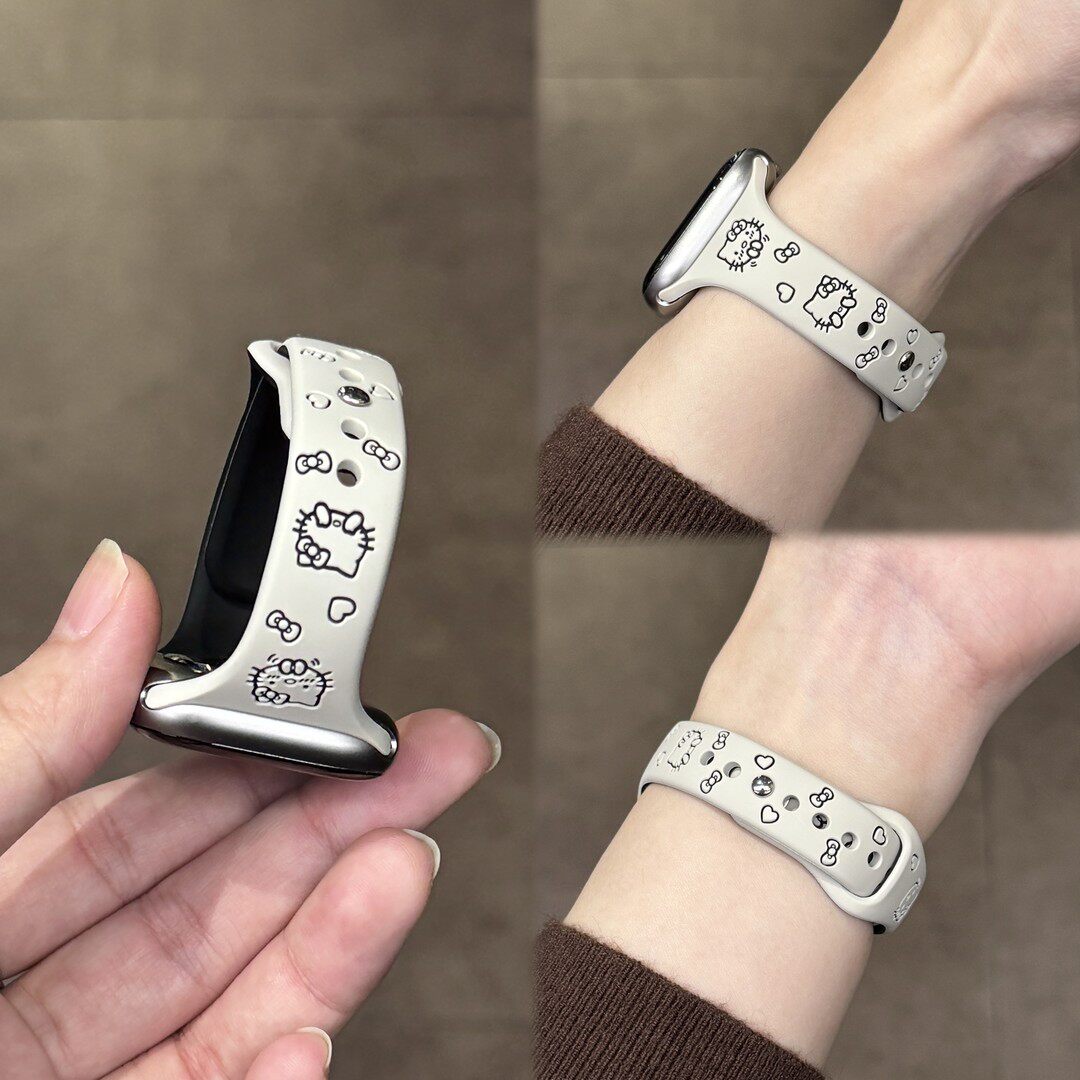 苹果手表可爱Kitty硅胶表带