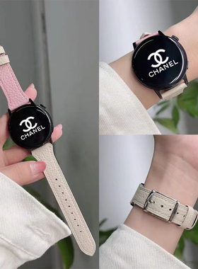 小蛮腰真皮荔枝纹表带适用华为手表GT6GT5GT4GT3watch43Pro女