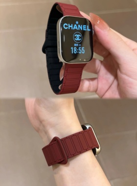 适用华为fit4手表4pro表带fit3一体式三株硅胶磁吸高级运动男女