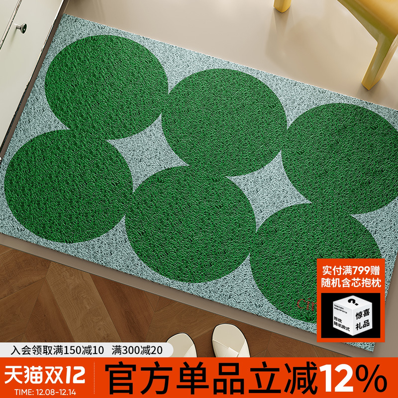 简约风丝圈入户地垫防滑耐磨