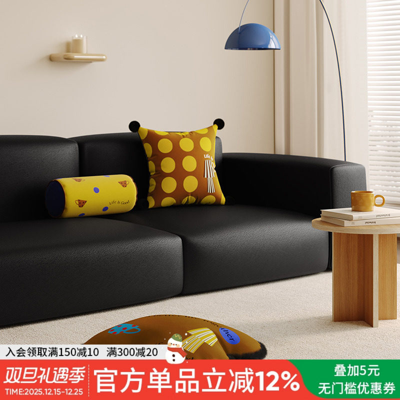 午后茶事高级中古秋冬客厅沙发抱枕枕套家用耐脏车载靠枕腰枕枕芯