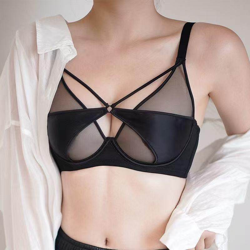 纯欲超薄内衣女大胸显小胸显瘦聚拢网纱性感上托防下垂美胸文胸罩,女士内衣/男士内衣/家居服,文胸套装,淘宝优惠券,粉丝福利购,淘宝优惠卷