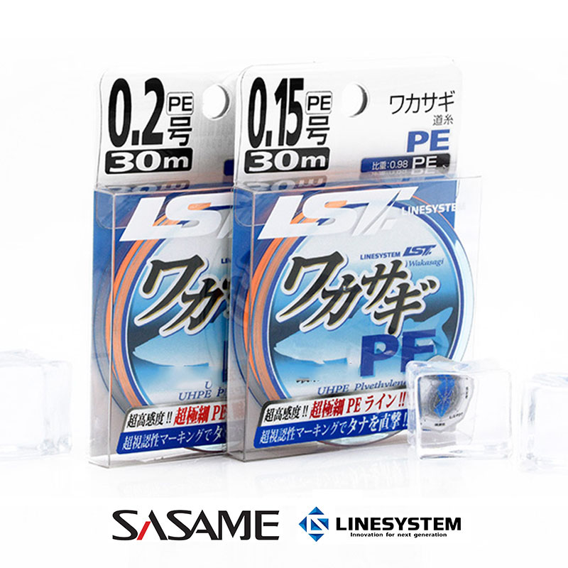 SASAME沙沙麦日本原装LINESYSTEM 冰钓30米池沼公鱼线冰钓线PE线
