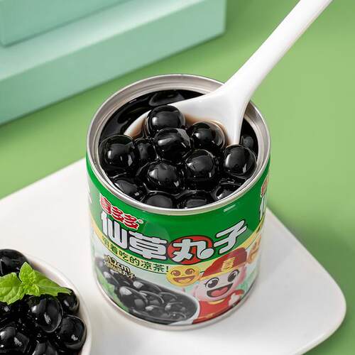 喜多多 加量版仙草丸子清凉饮品即食零食甜品凉茶饮料200g*9罐