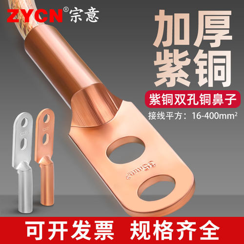 宗意品牌DTS双孔铜鼻子接线端子