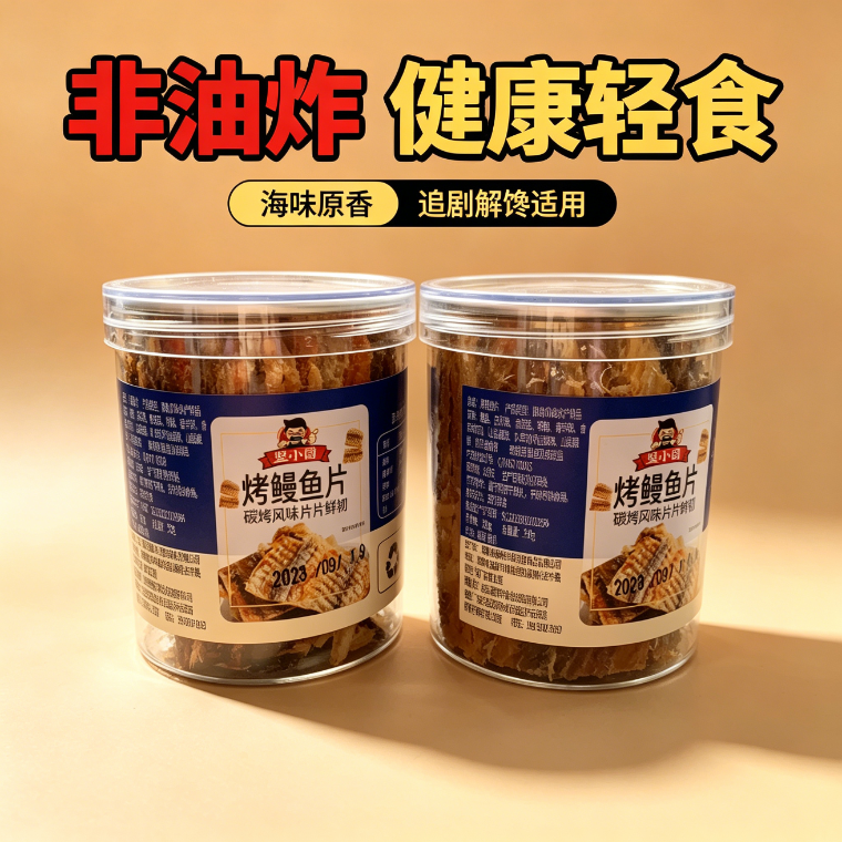 减解馋肥小零食0即食烤鳗鱼脂肪女士学生居家旅行健身深海炭烤罐装休闲海味便携方便孕妇网红海鲜减脂期适合的食物碳烤宿舍代餐