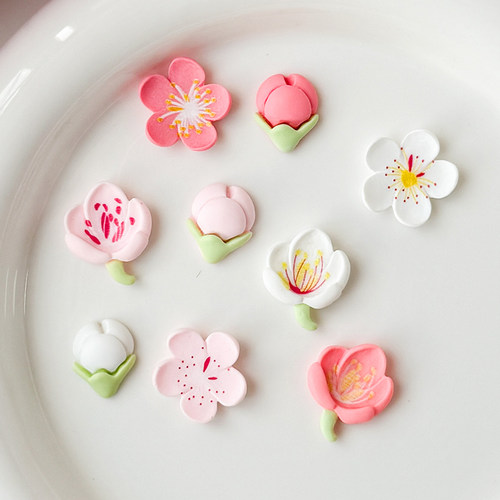 花朵立体贴樱花电动车贴