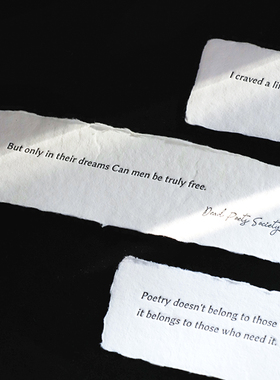 PoemsForYou原创艺术纸手工书签英文诗歌电影台词小众生日礼物女