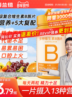 诺特兰德多种维生素B族复合片男女士专用vb维b2b12咀嚼片官方正品