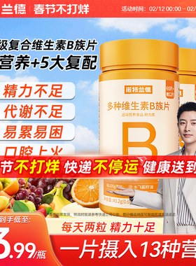 诺特兰德多种维生素B族复合片男女士专用vb维b2b12咀嚼片官方正品