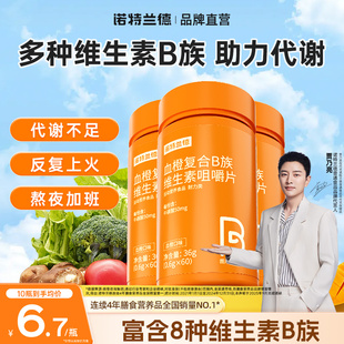 诺特兰德维生素b族复合维生素B咀嚼片VB男女维生素b6b12血橙维B