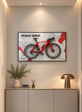 公路自行车创意实物积木装饰画