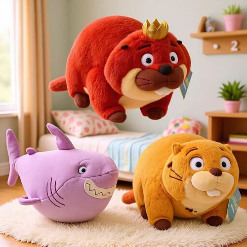 Hoppers plush河狸变身计划周边毛绒玩偶公仔抱枕靠垫生日礼物品
