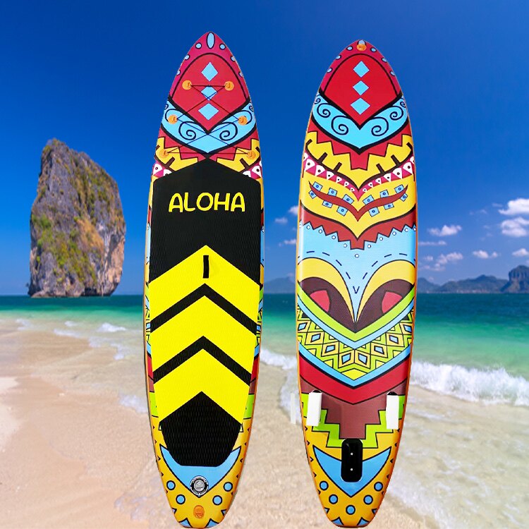 辰星sup入门级俄罗斯花纹水上竞速运动充气冲浪板站立桨板划水板