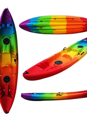 辰星CX365豪华Kayak水上皮划艇划船小船硬艇三人游船独木舟卡亚客