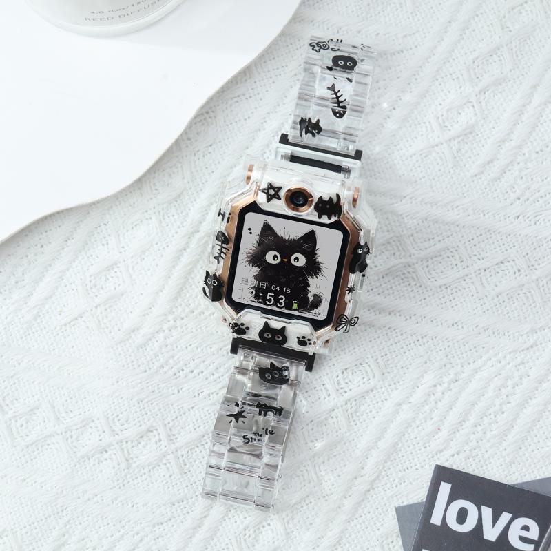 【黑色小猫】适用小天才电话手表表带z10/z9/z8/z7/z6a卡通保护壳