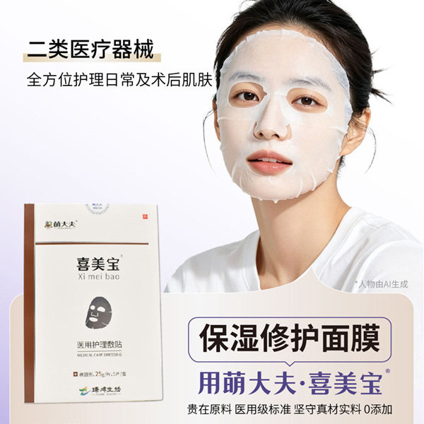 萌大夫喜美宝修护面敷膜敏感肌泛红烫干痒光子术后修护敷料械字号