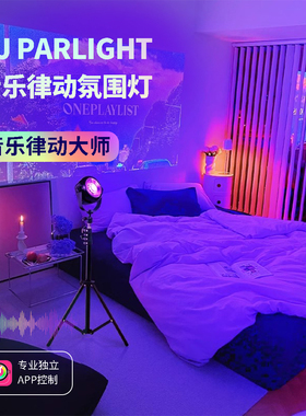 音乐节奏卡点音乐律动氛围灯直播间舞蹈室清吧补光洗墙灯DJ气氛灯
