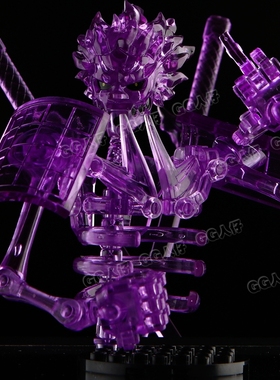 火影忍者须佐能乎完全体宇智波斑佐助鼬模型三方积木人仔玩具摆件