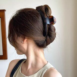 章鱼款大号发量鲨鱼夹蝴蝶扣弹簧树脂发卡头饰后脑勺高品质抓夹