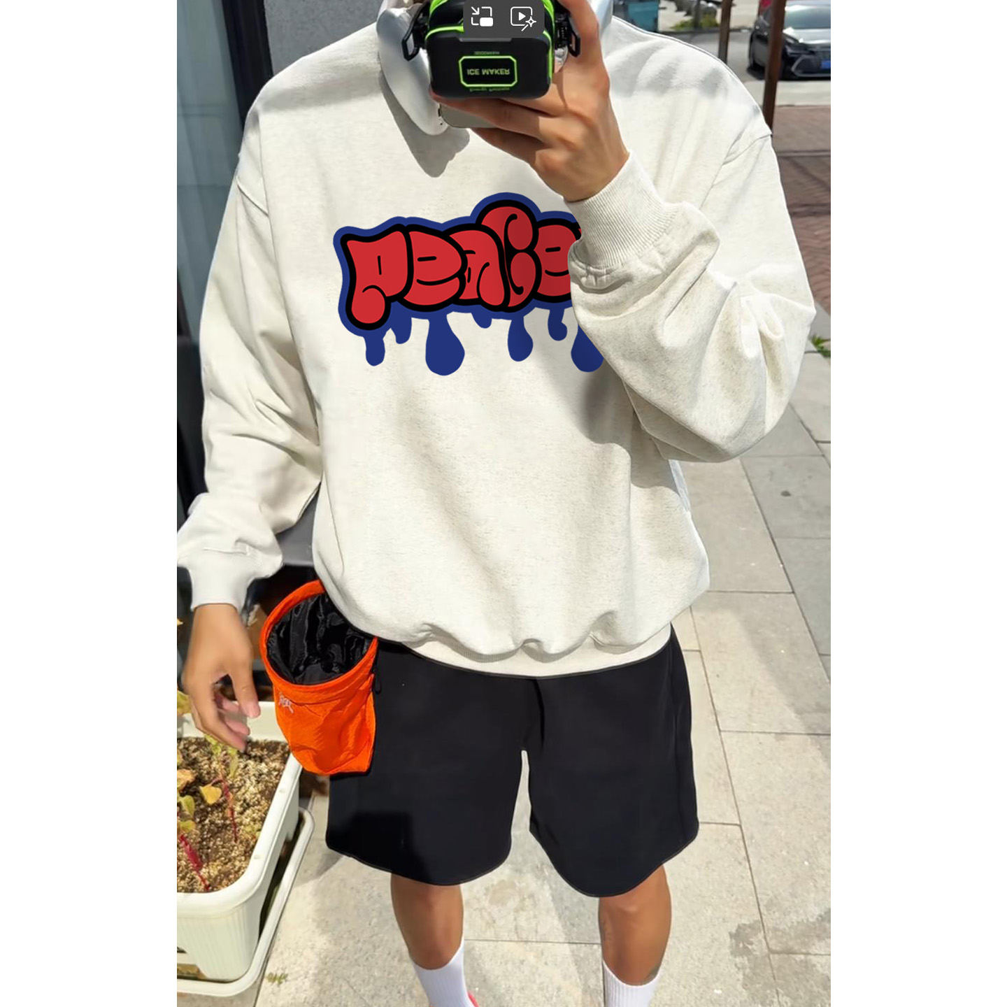 春秋季重磅380g圆领卫衣男款潮牌